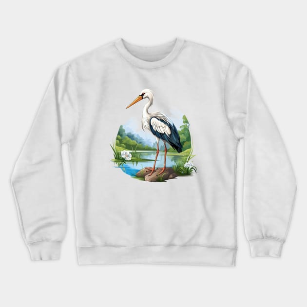 stork Crewneck Sweatshirt by zooleisurelife